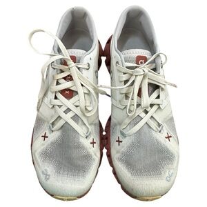 On Running Women's Off-White and Rust Athletic Shoes